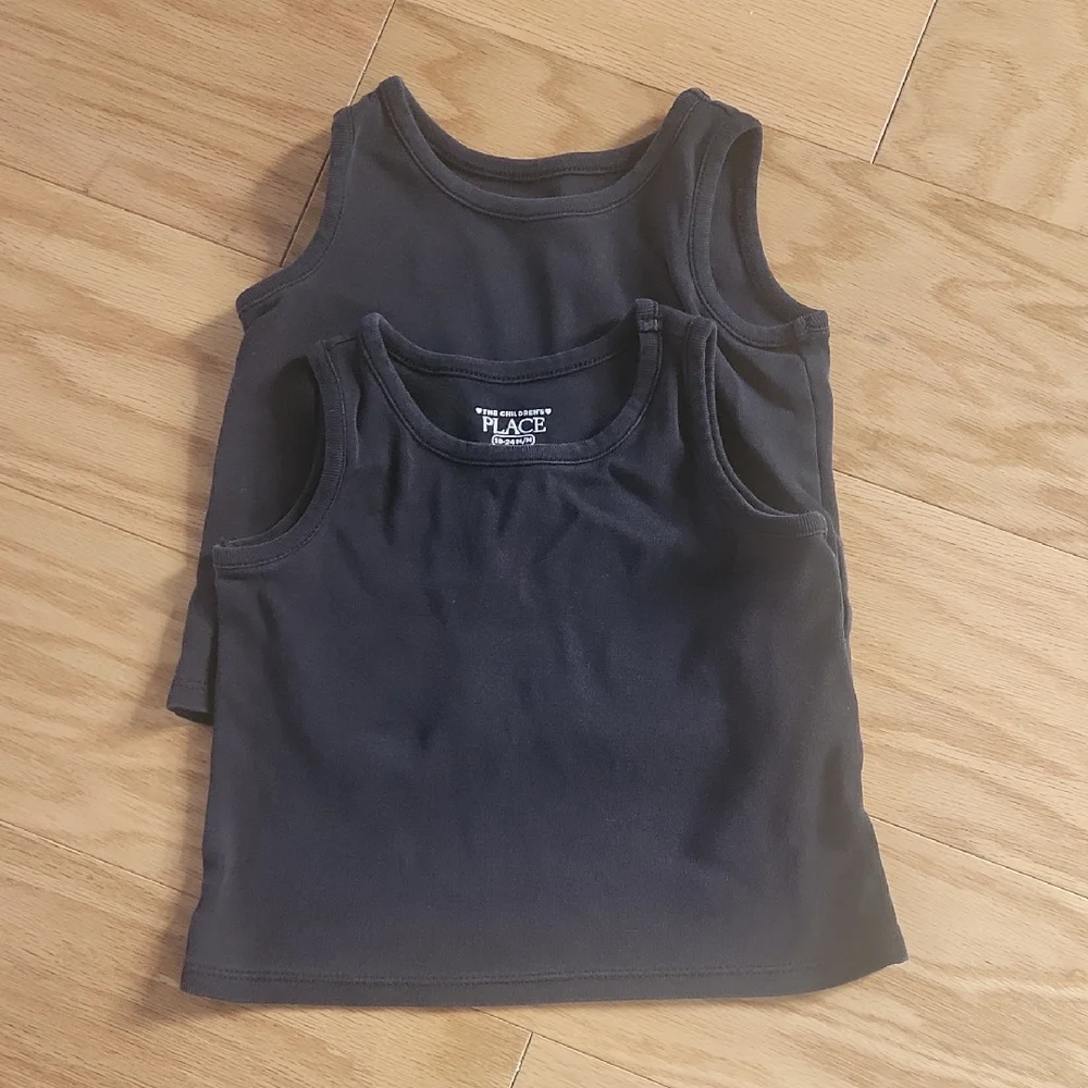 The Children's Place Classic Black Tank Tops 18-24 Months